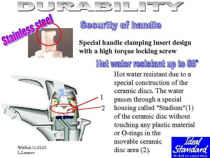 Special handle clamping insert design with a high torque locking screw 1 2 Wittlich