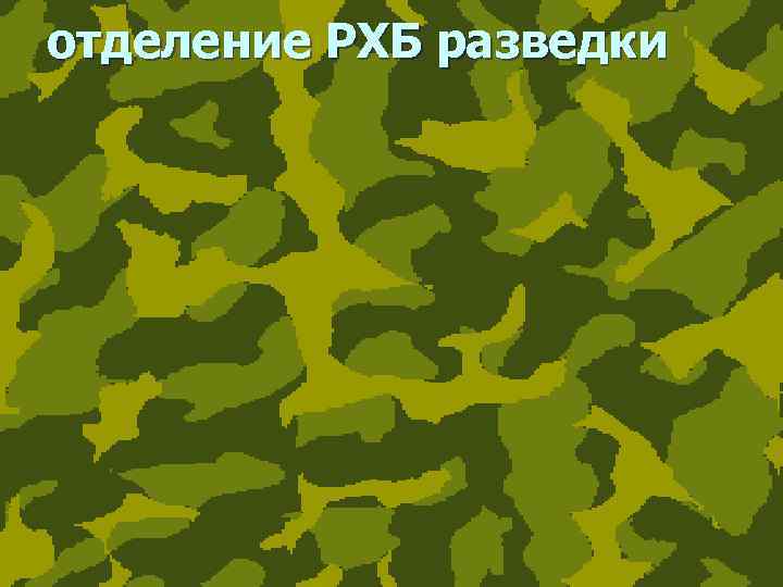 отделение РХБ разведки 