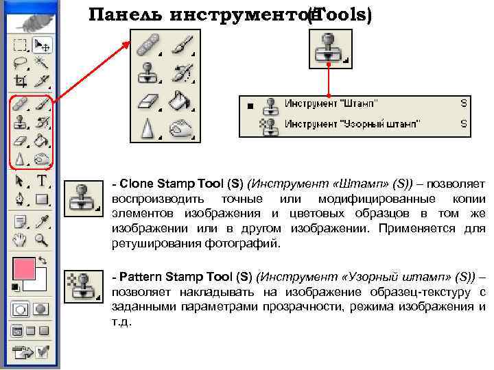 Кнопки панели инструментов