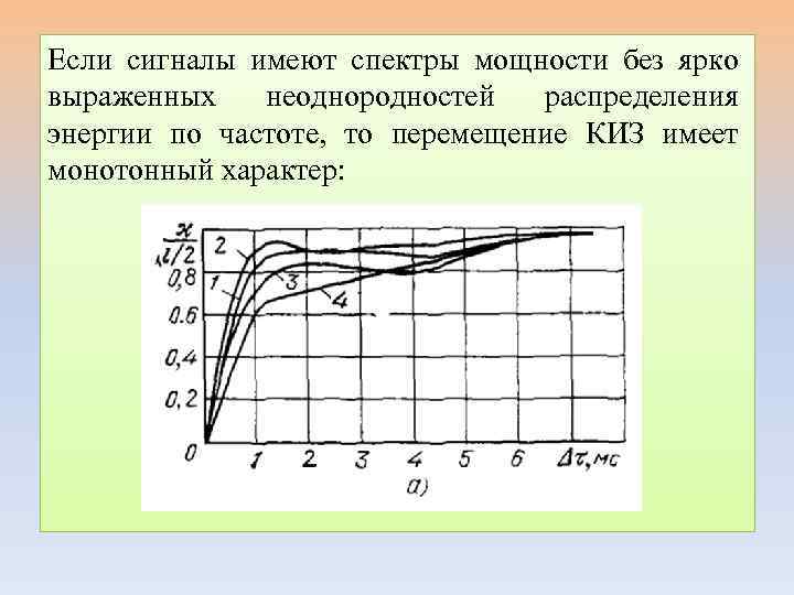 Если сигналы имеют спектры мощности без ярко выраженных неоднородностей распределения энергии по частоте, то