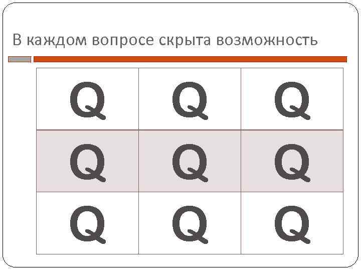 В каждом вопросе скрыта возможность Q Q Q Q Q 