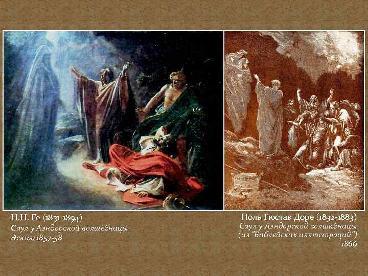 Н. Н. Ге (1831 -1894) Саул у Аэндорской волшебницы Эскиз; 1857 -58 Поль Гюстав