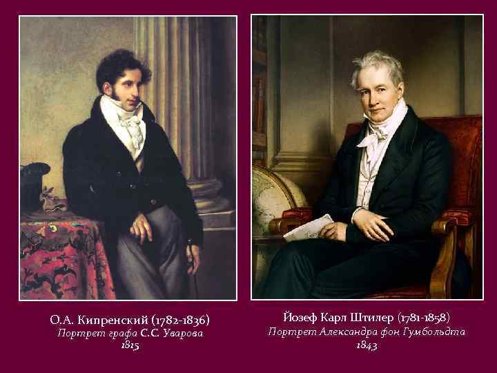 О. А. Кипренский (1782 -1836) Портрет графа С. С. Уварова 1815 Йозеф Карл Штилер