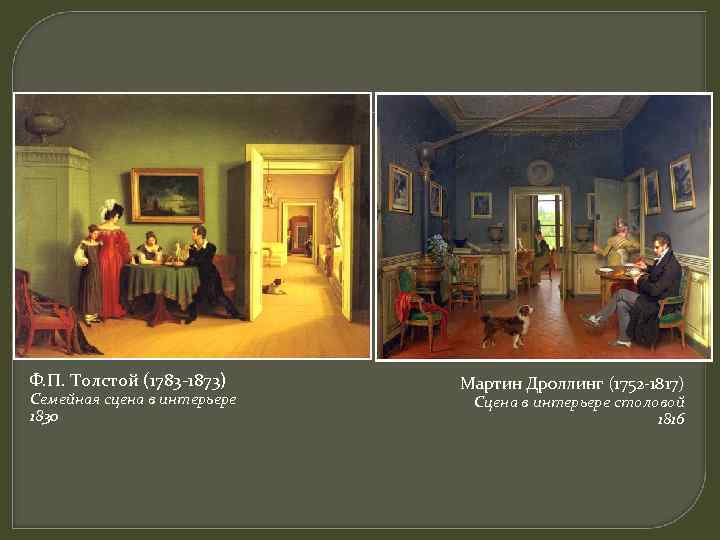 Ф. П. Толстой (1783 -1873) Семейная сцена в интерьере 1830 Мартин Дроллинг (1752 -1817)