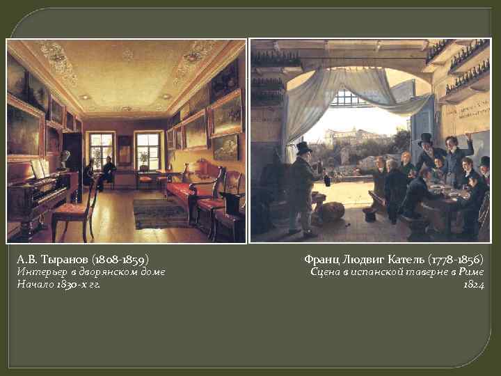 А. В. Тыранов (1808 -1859) Интерьер в дворянском доме Начало 1830 -х гг. Франц