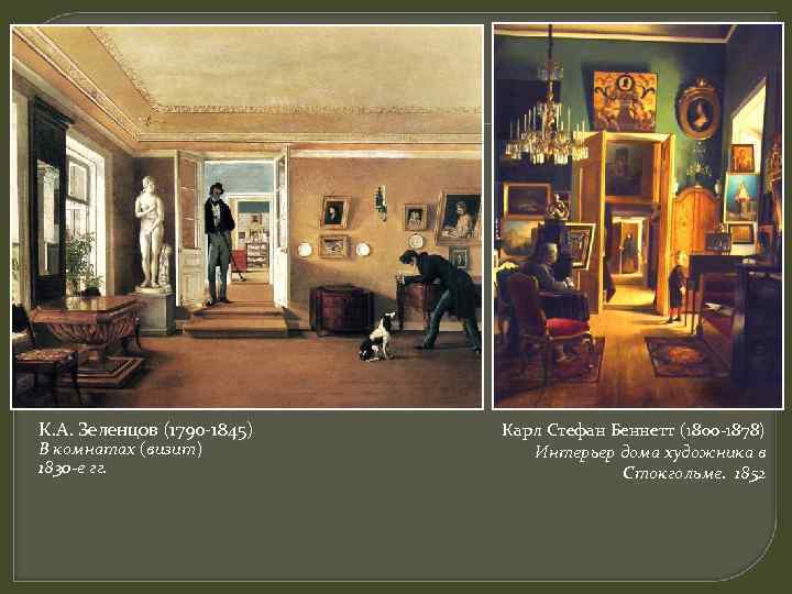 К. А. Зеленцов (1790 -1845) В комнатах (визит) 1830 -е гг. Карл Стефан Беннетт