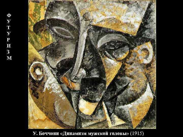 Ф У Т У Р И З М У. Боччони «Динамизм мужской головы» (1915)