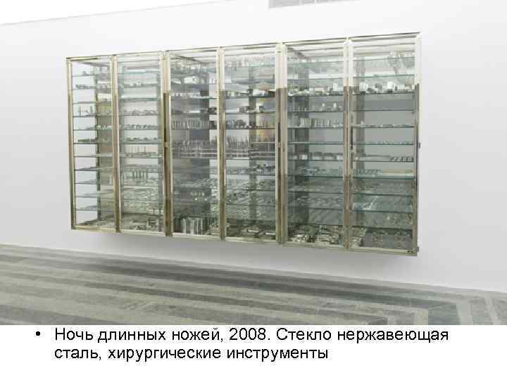  • Ночь длинных ножей, 2008. Стекло нержавеющая сталь, хирургические инструменты 