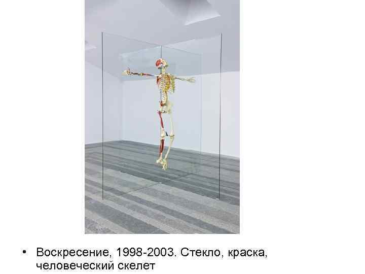  • Воскресение, 1998 -2003. Стекло, краска, человеческий скелет 