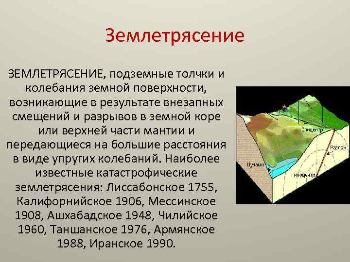 Проект по географии 6 класс на тему землетрясение