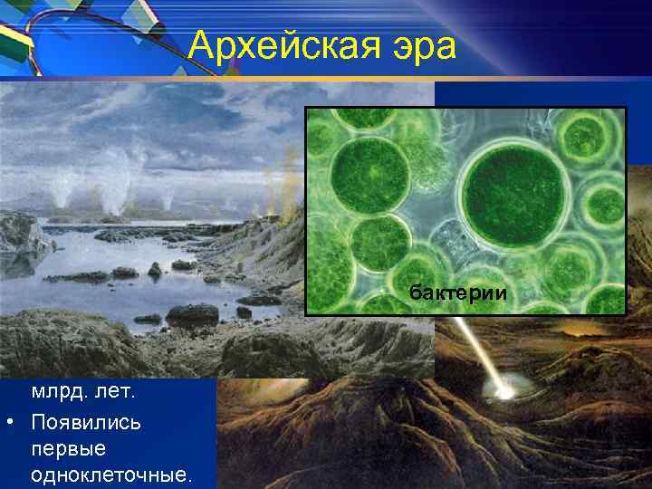 Жизнь в архейском периоде. Архей протерозой. Архейская Эра. Прокариоты архейской эры.