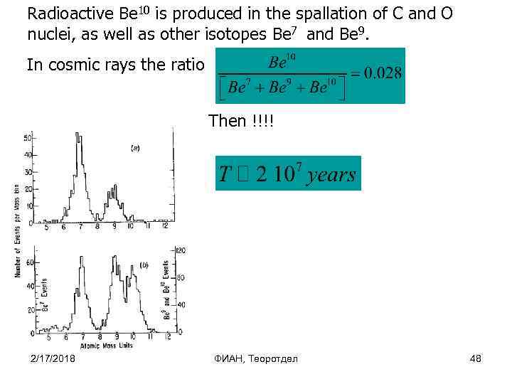 Radioactive Be 10 is produced in the spallation of C and O nuclei, as
