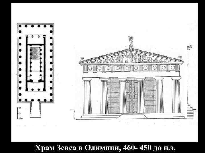 Храм Зевса в Олимпии, 460 - 450 до н. э. 