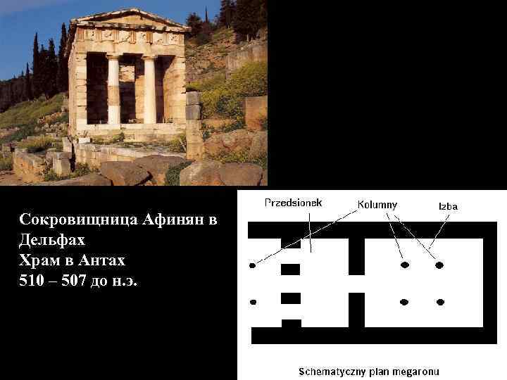 Сокровищница Афинян в Дельфах Храм в Антах 510 – 507 до н. э. 