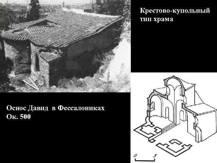 Крестово-купольный тип храма Осиос Давид в Фессалониках Ок. 500 