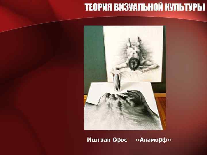 ТЕОРИЯ ВИЗУАЛЬНОЙ КУЛЬТУРЫ Иштван Орос «Анаморф» 