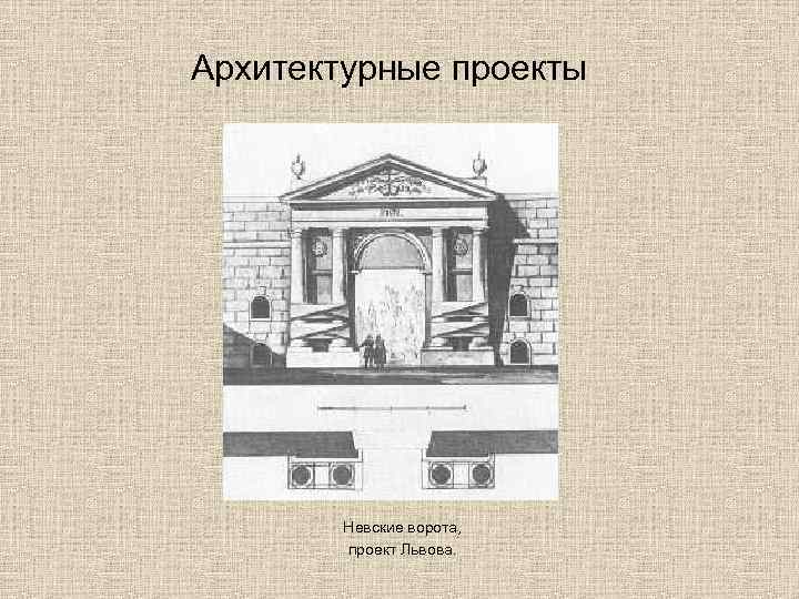 Архитектурные проекты Невские ворота, проект Львова. 