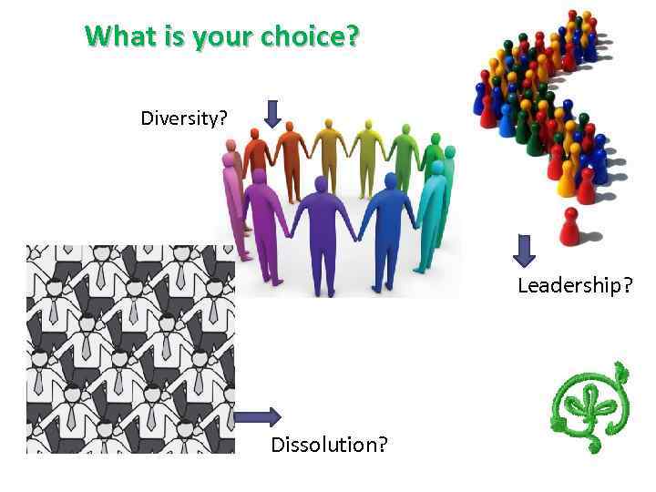 What is your choice? Diversity? Leadership? Dissolution? 