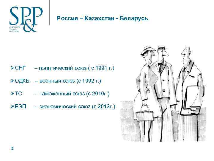 Россия – Казахстан - Беларусь ØСНГ – политический союз ( с 1991 г. )