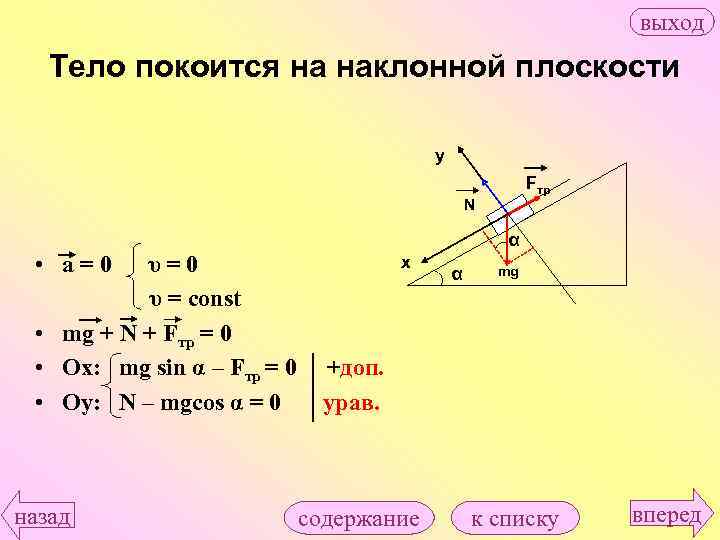 На покоящееся тело начинает действовать