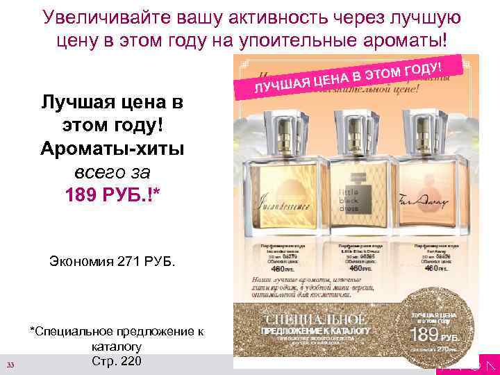 Увеличивайте вашу активность через лучшую цену в этом году на упоительные ароматы! У! Лучшая