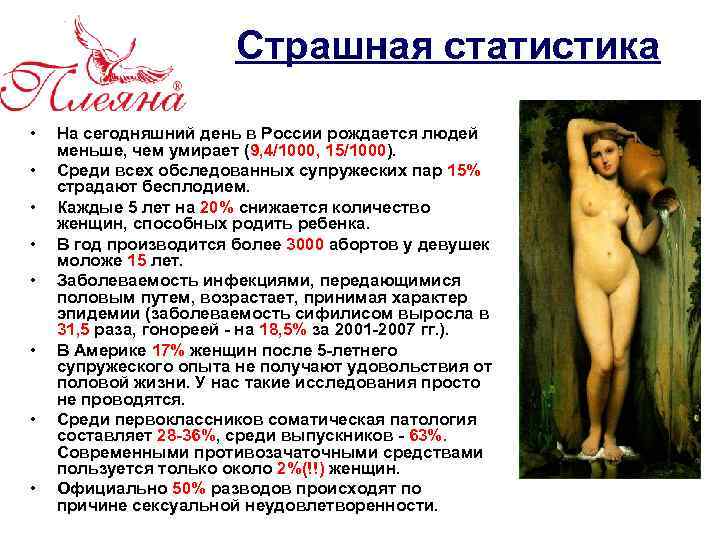 Страшная статистика • • На сегодняшний день в России рождается людей меньше, чем умирает