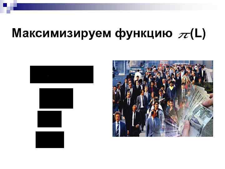 Максимизируем функцию (L) 