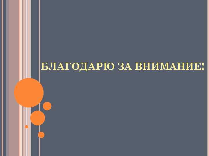 БЛАГОДАРЮ ЗА ВНИМАНИЕ! 