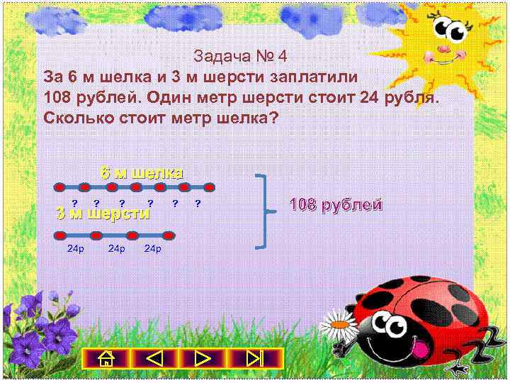 1 метр шелка. За 6 метров шелка и 3 метра шерсти заплатили 108 рублей. За 6м шёлка и 3м шерсти заплатили 108 рублей условия. За 6 метров шелка и 3 метра шерсти заплатили 108 краткая запись. Сколько стоит 1 метр шелка.