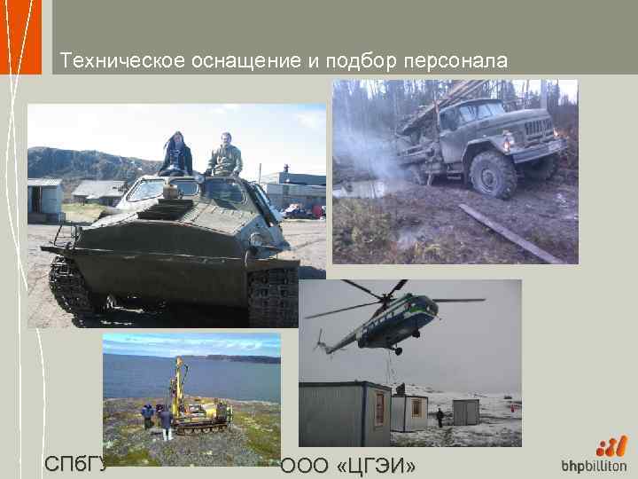 Техническое оснащение и подбор персонала СПб. ГУ ООО «ЦГЭИ» 