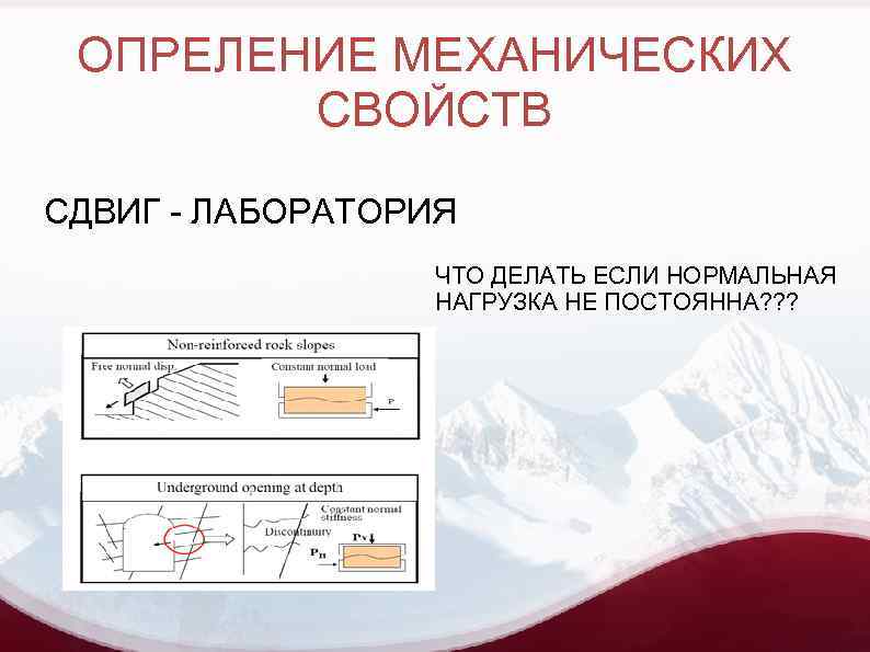 ОПРЕЛЕНИЕ МЕХАНИЧЕСКИХ СВОЙСТВ СДВИГ - ЛАБОРАТОРИЯ ЧТО ДЕЛАТЬ ЕСЛИ НОРМАЛЬНАЯ НАГРУЗКА НЕ ПОСТОЯННА? ?