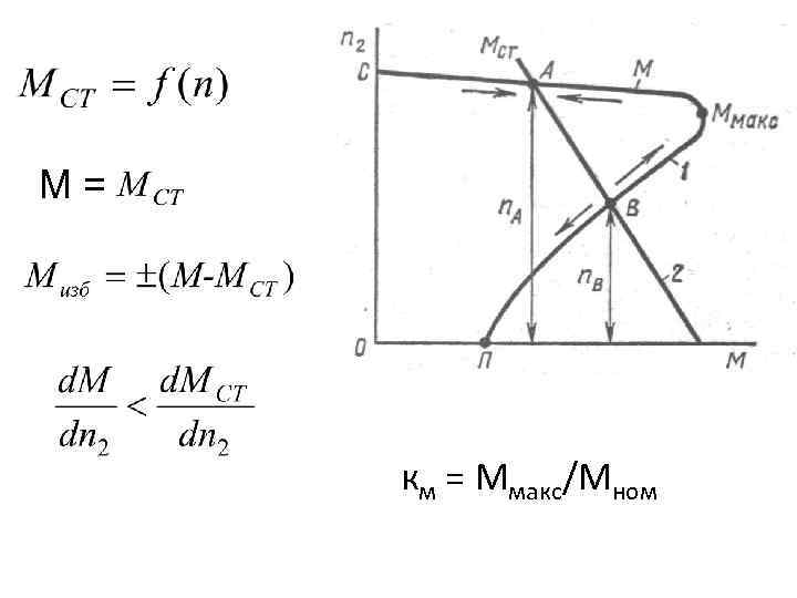 М= км = Ммакс/Мном 