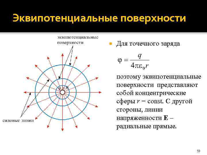 Поле точечного заряда картинка