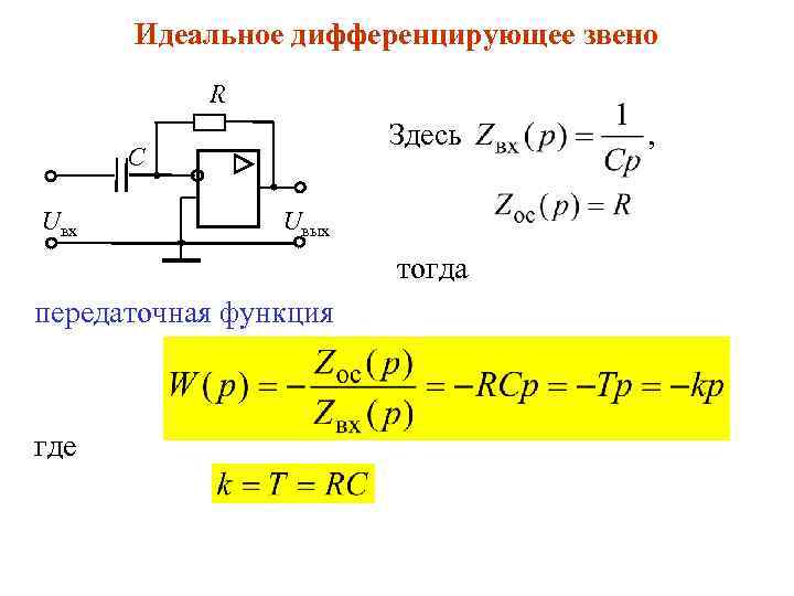 Передаточная функция объекта равна изображению по лапласу