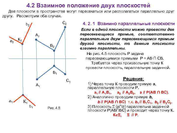 Сколько существует способов задания плоскости на чертеже