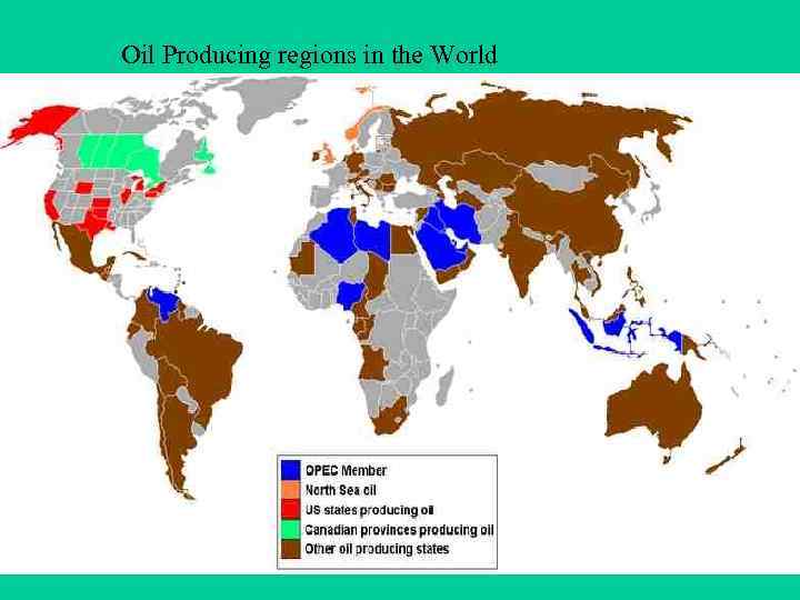 Oil Producing regions in the World 