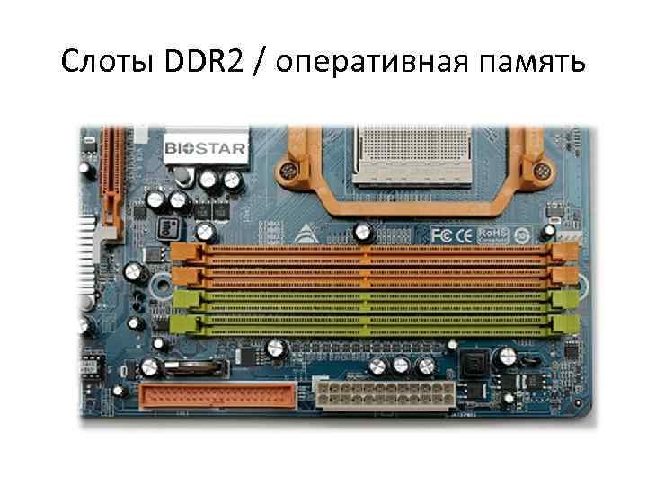 Слоты DDR 2 / оперативная память 