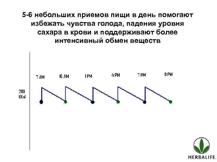 5 -6 небольших приемов пищи в день помогают избежать чувства голода, падения уровня сахара