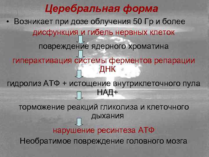 Острое облучение это облучение дозой. Церебральная форма острой лучевой болезни. Церебральная форма острой лучевой болезни патогенез. Церебральная форма олб клиника. Церебральная форма острой лучевой болезни возникает в дозе.