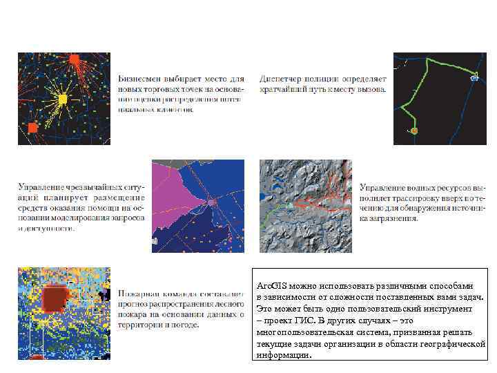 Arc. GIS можно использовать различными способами в зависимости от сложности поставленных вами задач. Это