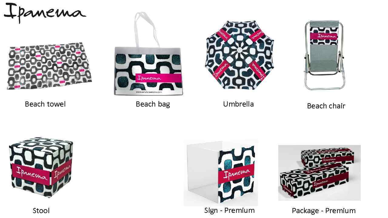 Beach towel Stool Beach bag Umbrella Sign - Premium Beach chair Package - Premium