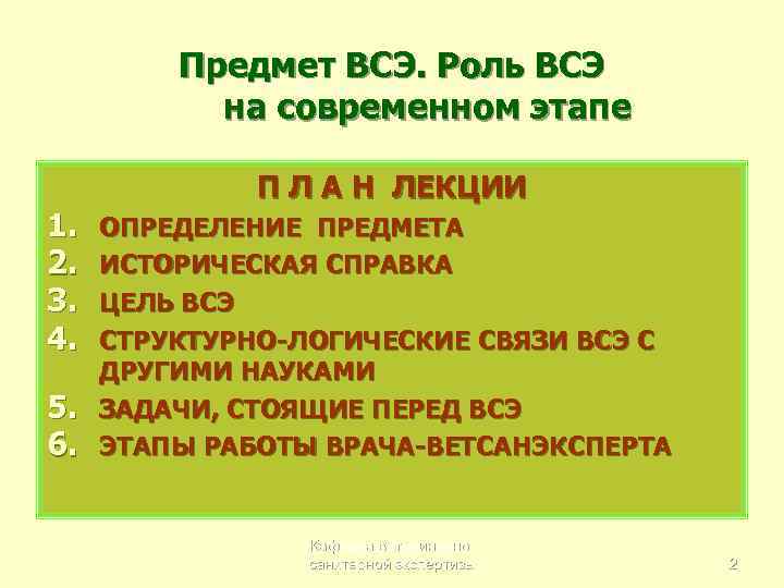 Предмет ВСЭ. Роль ВСЭ на современном этапе 1. 2. 3. 4. 5. 6. П