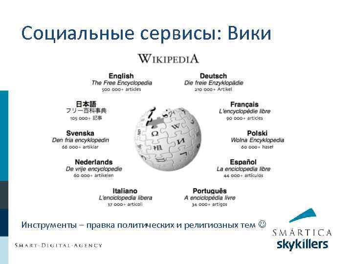 Социальные сервисы: Вики Инструменты – правка политических и религиозных тем 