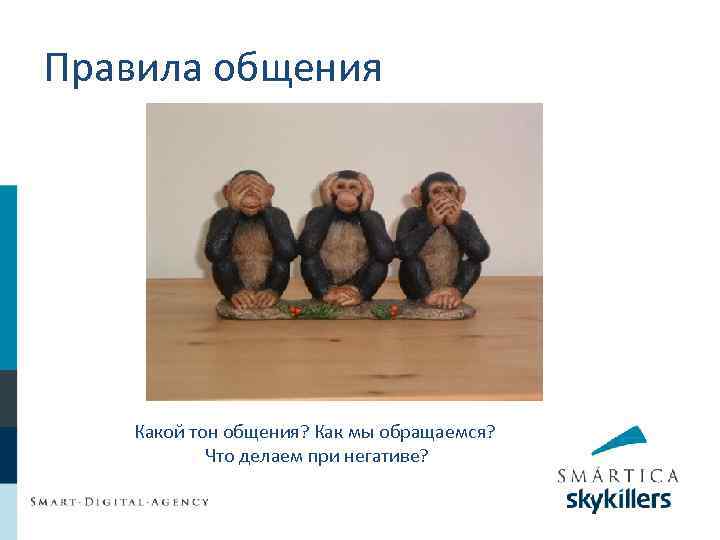 Правила общения Какой тон общения? Как мы обращаемся? Что делаем при негативе? 