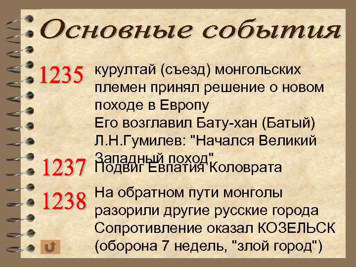 курултай (съезд) монгольских племен принял решение о новом походе в Европу Его возглавил Бату-хан