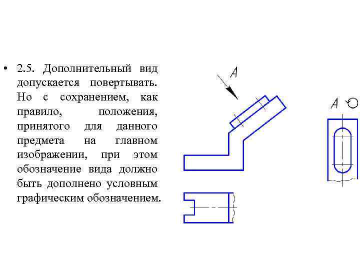 Знак повернуть на чертеже