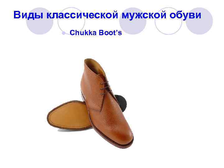 Виды классической мужской обуви l Chukka Boot’s 
