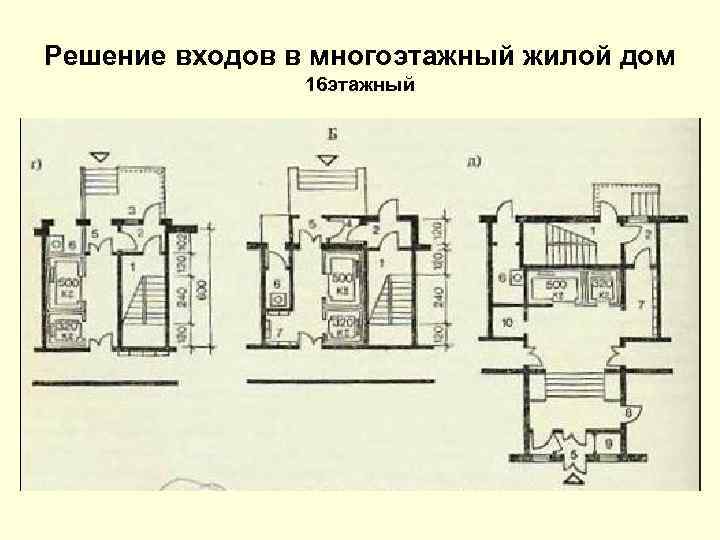 Решение входов в многоэтажный жилой дом 16 этажный 