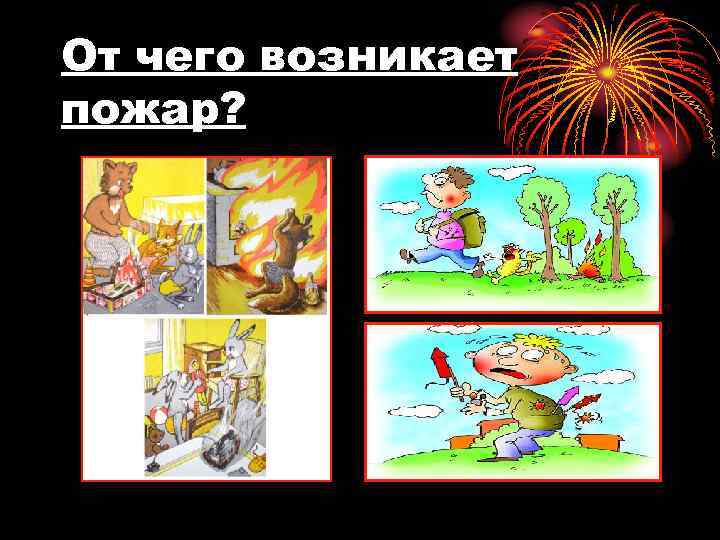 От чего возникает пожар? 