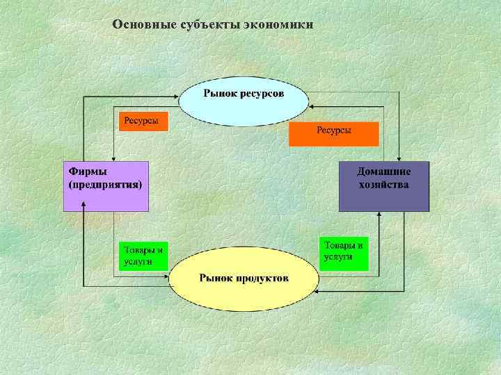 Основные субъекты экономики 